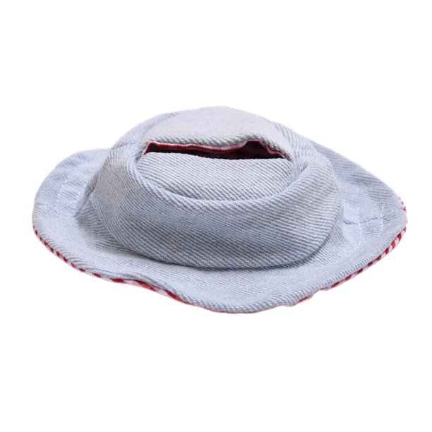 Figura de felpa sombrero de ala ancha haz tus propias muñecas coordinación educativa para niños niña muñeca sombrero de cubo sombrero para muñecas de Rayas azules