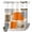 Orange, variant on Small Stall No Hook Shower Curtains Burnt Orange Grey Waterproof Shower Curtain Set Abstract Modern Oil Painted Geometric Bath Curtains for Bathroom Decor with See Through Top Window 36x72 Inch