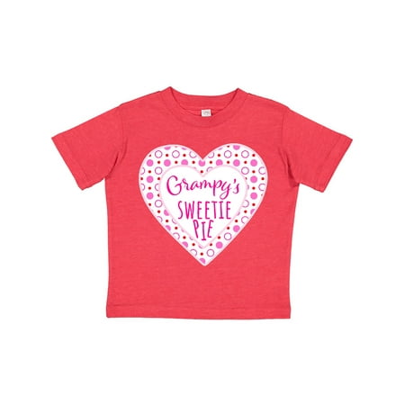 

Inktastic Grampy s Sweetie Pie with Pink Hearts Gift Toddler Boy or Toddler Girl T-Shirt