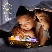 Piano Potato 2-in-1 Gemstone Dig Kit & DIY LED Night Light - Excavate 6 Genuine Rocks & Minerals, STEM Science Educational Toy, Custom Bedside Lamp Craft Gift for Boys & Girls Ages 6-12