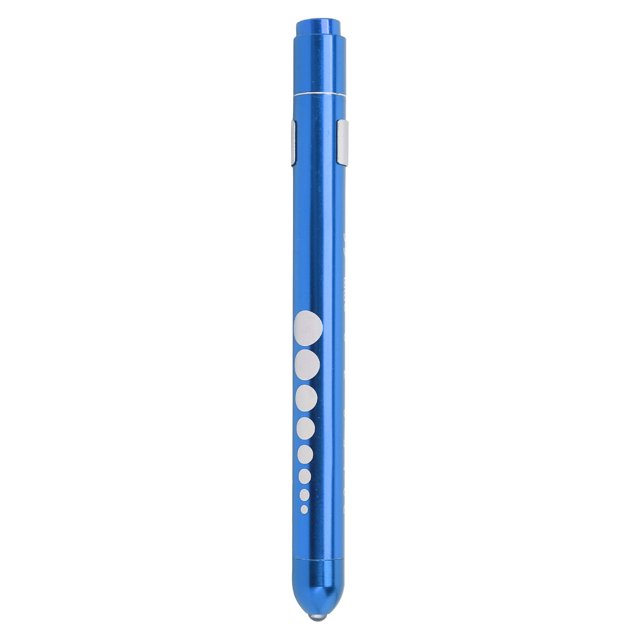 Medical Pen Light LED Flashlight for Nurses with Pupil Gauge 50mm Scale Ruler Clip and Reversed Battery Contacts for Clinical Use
