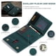 thumbnail image 2 of Juego de tarjetero plegable verde de 30 % de cuero sintético retro para tarjetas de crédito, tarjetero, tarjetero pequeño magnético para varias tarjetas, 2 of 5