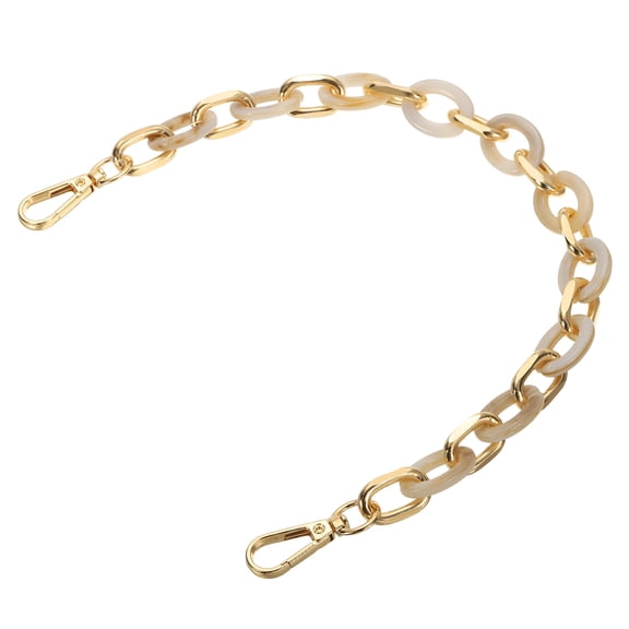 Uxcell Acrylic Purse Strap, 15 Inch Acrylic Chain Purse Straps Replacement Luxury Handbag Strap Fashionable Purse, White Brown