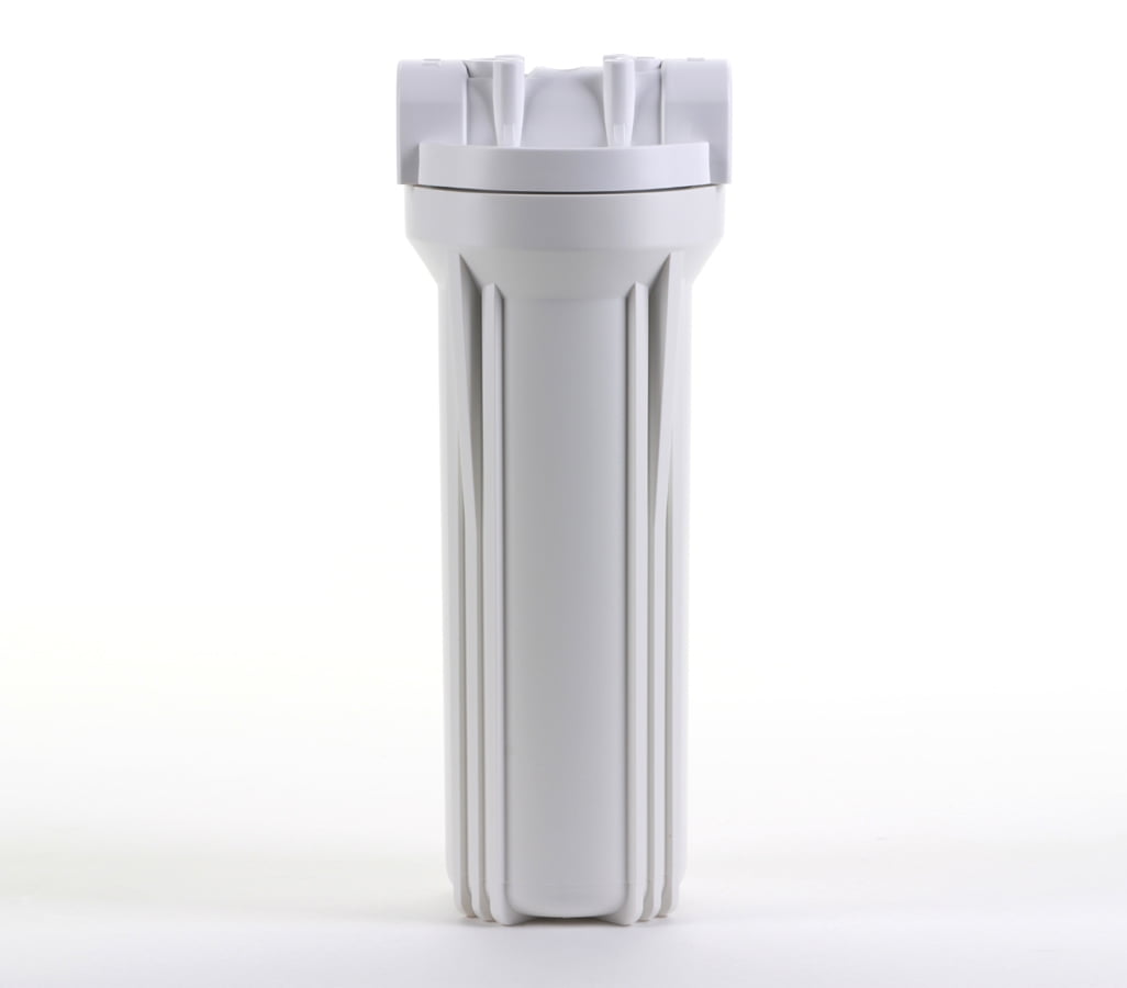 Hydronix HF3-10WHWH38 10 White Housing with White Rib Cap For RO & Filtration Systems 3/8 Ports 