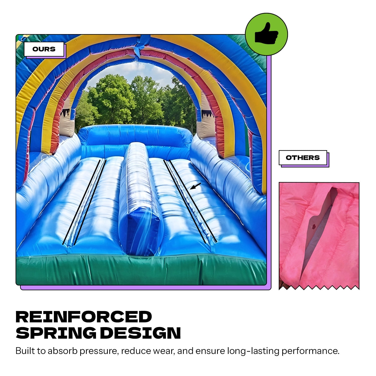 POP JUMP 27ft Long Tropical Inflatable Dual Lane Slip N Slide, with Splash Pool and Blower
