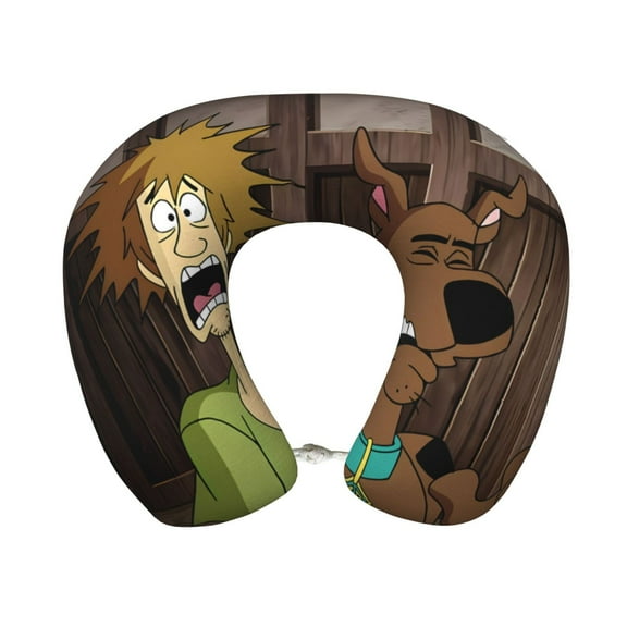 Saiise Scooby-Doo Print Travel Pillow,Memory Foam U Shaped Neck Pillow,Portable Headrest Great for Airplane Chair, Car,Home,Office,Sleeping Rest Cushion
