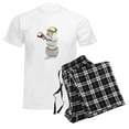thumbnail image 6 of CafePress - Baseball Snowman Christmas Men's Light Pajamas - Men's Light Loose Fit Cotton Pajama Set, 6 of 7