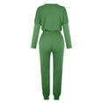 thumbnail image 5 of BLOCLOALO 2 Piece Lounge Set Pullover Crewneck Sweater Women's Outfit Crewneck Pullover Tops and Long Pants Sweatsuits Long Sleeve Tops Sweatpants and Sweatshirt Set Womens Lounge Outfit Green Xl, 5 of 5