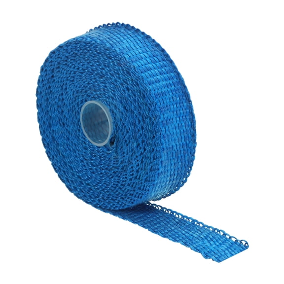Uxcell 1"x 16 ft Exhaust Heat Wrap Titanium 
 Alkali-Free Glass Fiber Motorcycle Heat Shield Tape Heat Wrap for Pipe Car Truck Hose Lines Electrical Wiring, Blue