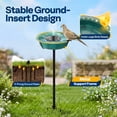 thumbnail image 4 of SPECSTAR Bird Bath with Solar Fountain for Outside, Weather-Resistant ABS Birdbath Bowl with Solar Powered Pump, Metal Ground Stake for Outdoor, Garden, 1.45 Gallons, Green, 4 of 7