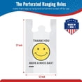 thumbnail image 2 of Bolsas de plástico Fuxury Happy Smiling Face Thank You, 1000 unidades, 2 of 9