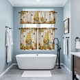 thumbnail image 3 of Sunflower Gnomes Kitchen Curtains Sets for Windows 24 Inch Length, Farmhouse Leaf Floral Spring Summer Rod Pocket Window Treatments Tier Curtains and Valances Set for Bedroom/Bathroom, 3 of 8