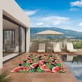 thumbnail image 3 of Watermelon Outdoor Rug for Patio/Deck/Porch, Non-Slip Large Area Rug 5 x 8 Ft, Summer Fruit Green Tropical Palm Leaf Flower Indoor Outdoor Rugs Washable Area Rugs, Camping Rug Carpet Runner, 3 of 8