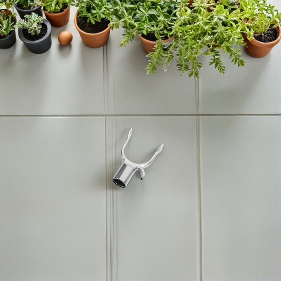 COMPUKAS 8Ud De Alcance Metálico Para Soporte En Jardín Color Plateado