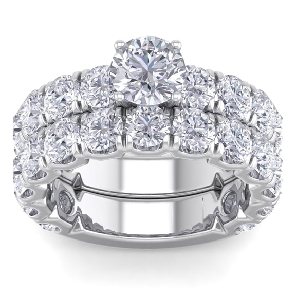 SuperJeweler 6 Carat Lab Grown Diamond Bridal Set In 14K White Gold For Women