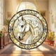 thumbnail image 1 of Adorno colgante de acrílico con forma de caballo | Colgante de adorno de caballo plano con resorte en 2D, 1 of 6