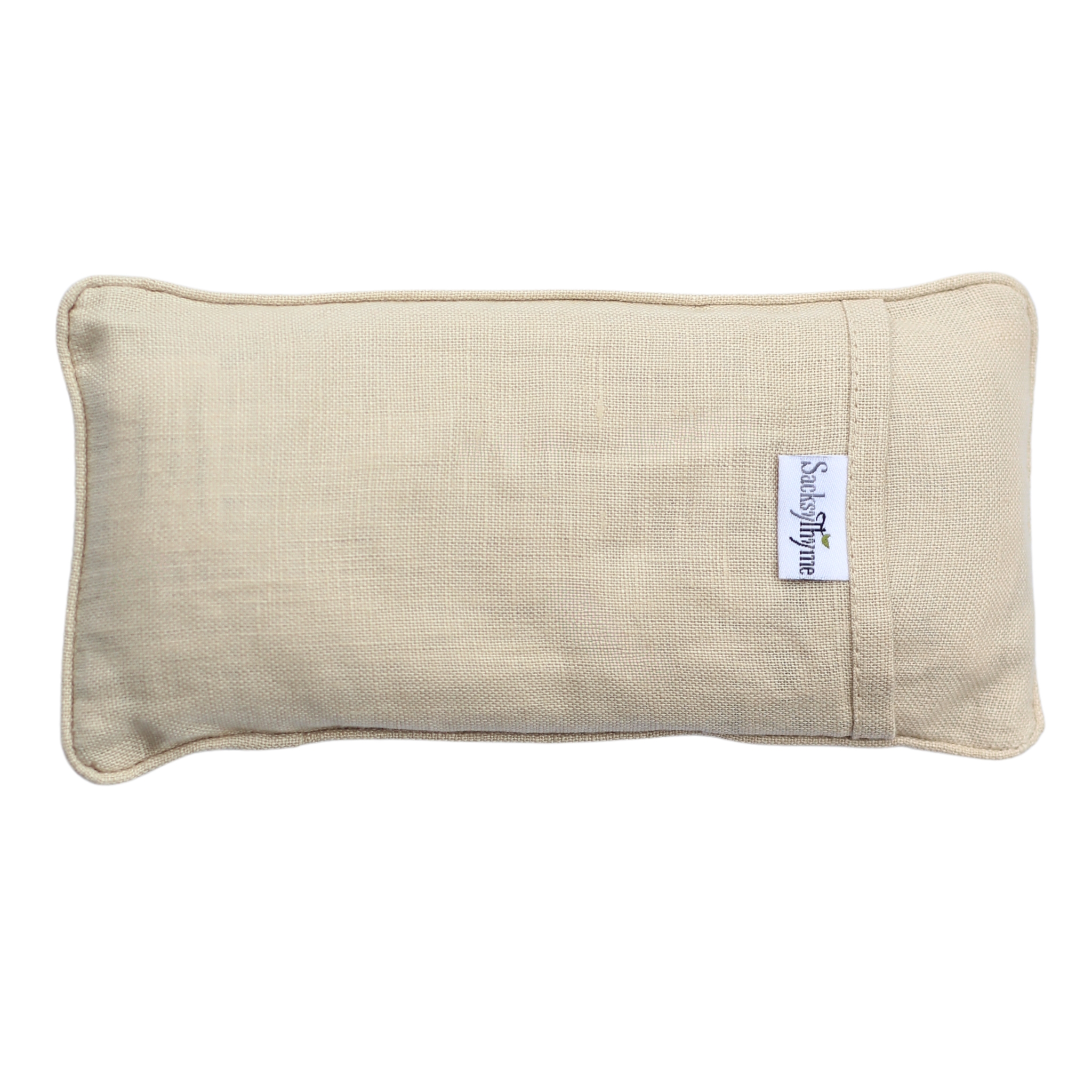 SacksyThyme Linen Eye Pillow, Flaxseed and Lavender - Stress Relief Eye Pillow, Microwave for Hot or Freeze for Cold Eye Compress, Heated Eye Mask for Meditation Yoga, Migraine, Sleep, Made in USA