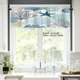 thumbnail image 2 of AshasdS Sea Life Coral Starfish Pattern Polyester Window Valance Curtain for Home Kitchen Living Room Bedroom Bathroom Decor 54x18 inch, 2 of 5