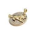 thumbnail image 6 of New 14k yellow Gold solid Witch on Broom Pendant charm Gift fine jewelry 1.8g, 6 of 12