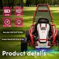 thumbnail image 3 of Xuanlur 24V Go Kart Ride on Toys w/Dual 200W Motors, Electric Go Kart for Boys Girls Age 6-12 Years Old, 11 MPH, Front EVA Wheel & Metal Frame, 2 Speed-Red, 3 of 8