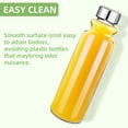 thumbnail image 4 of Goldarea 2Pcs 18oz Portable Glass Water Bottles,Clear,Juice., 4 of 6