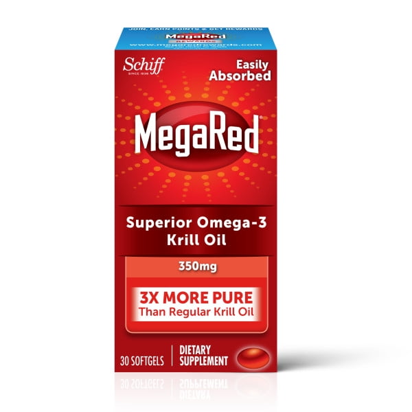 Buy MegaRed 350mg Superior Omega3s Krill Oil, 30 Softgels Online at