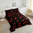 thumbnail image 3 of Erosebridal Bowknot Cherry Bedding Twin Comforter Set, Kawaii Fruit Down Comforter, Black Red, Breathable 2pcs, 3 of 8