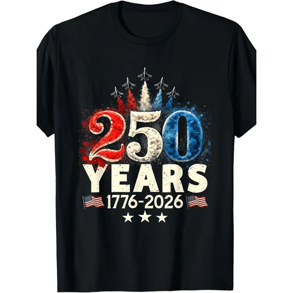 250 Years Of America: Celebrating The 250th Anniversary Of American Independence On July 4, 2026. Breathable Unisex T-Shirt, Spring And Summer Sizes S-XXXL Available