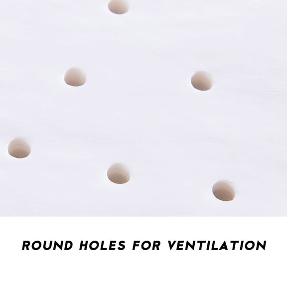 100 PCS Bamboo Steamer Liner, 8" Round Air Fryer Parchment Paper with Holes, White Anti-Stick Steamer Paper