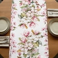 thumbnail image 5 of Table Runners 72 Inches Long Dress Scarves, Spring Floral Farmhouse Kitchen/Dining Table Runner, Coffee Tablerunners, Retro Pink Orchid Flowers Leaves Botanical 14x72 Inch, 5 of 9