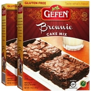 Gefen Gluten Free Brownie Fudge Cake Mix 14oz (2 Pack) | Grain Free | Soy Free | Dairy Free | Kosher for Passover, Quick and Easy instructions