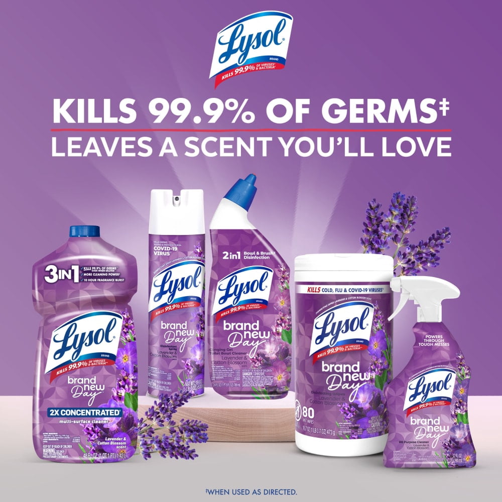 LysolDay Disinfecting Wipes Lavender & Cotton Blossom 80 ct - 3 Pack