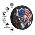 thumbnail image 4 of Fuzoiu Largemouth Bass Fish in USA Print Universal Spare Tire Cover with Buckle Strap, Waterproof Wheel Covers for Jeep, Trailer, RV, Truck and All Car-14 inch, 4 of 6
