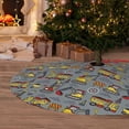 thumbnail image 6 of Rateoe Modern Excavator Print Christmas Tree Skirt 30" for Xmas Holiday New Year Party Circle Tree Mat Ornaments Decoration, 6 of 7