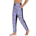 thumbnail image 3 of Kdxio Butterflies And Flowers Pattern Joggers,Sweatpants for Men with Pockets-Medium, 3 of 5