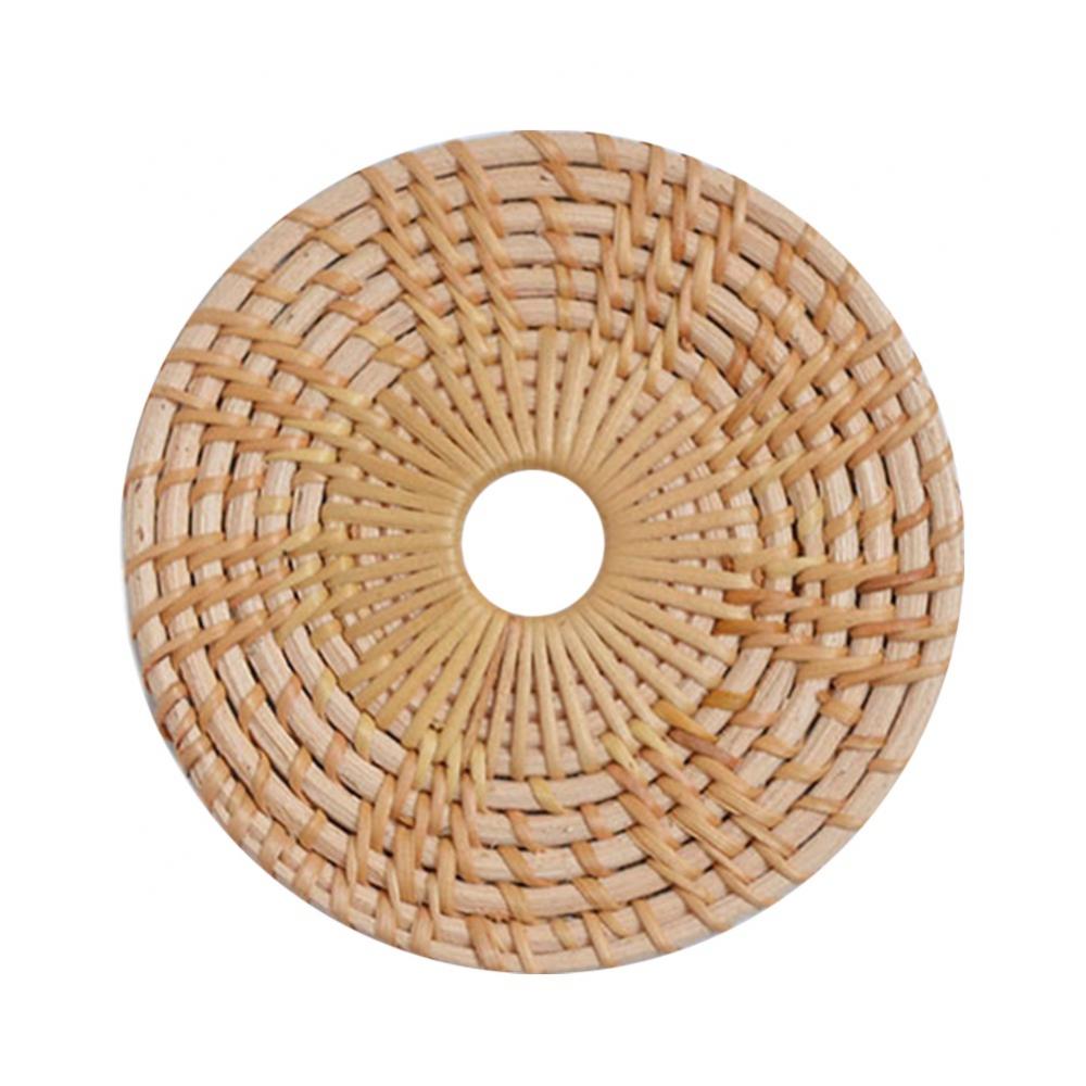 Woven Placemats Set of 4, Round Rattan Wicker Table Placemat for Dining