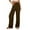 Brown, variant on Womens Pants Basic Full Length Elastic Waist Pants with Pockets Rayon Nylon Solid Color Loungewear