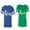 Men Royal / Women Green, variant on King & Queen Color Matching Couple Cotton Jerseys (Men Royal / Women Black) (Men S / Women S)