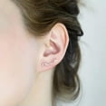 thumbnail image 2 of GKNET Personalized Custom Name Cursive Name Earring Ear Stud Birthday Valentine's-Gold, 2 of 9