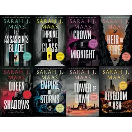 Throne of Glass Series 8 Book Set Collection by Sarah J. Maas Paperback