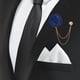 thumbnail image 5 of Pin de solapa de rosa Uxcell para hombres, accesorios de traje, pines florales verdes, 5 of 6