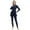 Blue, variant on Women Modest Swimsuits Ruffle Full Coverage Arabic 2 Pieces Bathing Suit