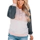thumbnail image 1 of Sudaderas con capucha para mujer Camisa de manga larga Bloqueos de color Botón de poliéster suave y cómodo Sudadera con capucha para mujer para uso diario Gris L, 1 of 7
