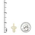 thumbnail image 2 of 10k Yellow Gold Unisex Cubic Zirconia Bubble Initial Letter T Charm Pendant for Men Women, 2 of 3