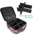 thumbnail image 4 of FORMRS Travel Makeup Bag Large Capacity Train Case Cosmetic Organizer with Adjustable Dividers, Purple Wave Pattern, 4 of 8