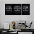 thumbnail image 4 of Inspirational Grind Wall Art for Home Office Workplace, Perseverance Leader Canvas Quotes Motivate Success Positive Poster Framed Motivation Gift for Friends Entrepreneur Ready to Hang, 4 of 7