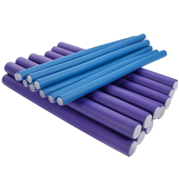 MEIBUTYUP 20Pcs Flexible Hair Curling Rods Assorted Colors for Heatless Curls at Home, Soft Foam Hair Rollers Set