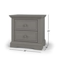 thumbnail image 4 of Child Craft Jordyn 2-Drawer Nightstand with Crowned Molding, Pine Wood Construction, Lunar Gray, 4 of 7