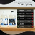 thumbnail image 3 of Promise Epoxy Epoxy Resin Kit 2 Gal-Crystal Clear, UV Resistant, Self Leveling, Food Safe for Table Top, Wood Casting, Use with Mica Powder, 3 of 7