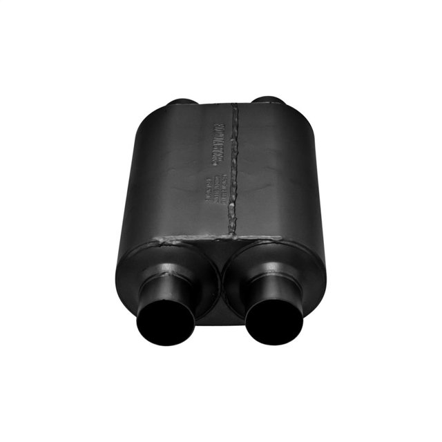 Flowmaster Exhaust Muffler 8525454 Super 40 Series; Dual 2-1/2 Inch Inlet; Dual 2-1/2 Inch Outlet; 13-1/2 Inch Body